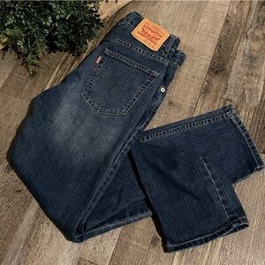 LEVIS Medium Wash 502 Regular Taper Jeans w/ Adjustable Waist Size Girls 12
